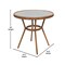 Flash Furniture Lourdes French Bistro 31.5in. Table, Black and White PE Rattan, Glass Top w/4 Stack Chairs SDA-AD641012-80-4002A-BKWH-NAT-GG - alternate 7